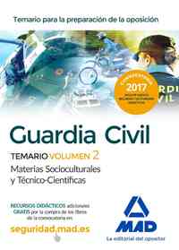 2. TEMARIO. GUARDIA CIVIL. MATERIAS SOCIOCULTURALES Y TECNICO CIENTIFICAS