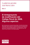 ANTEPROYECTO DE MODIFICACION DEL CODIGO PENAL DE 2008. ALGUNOS ASPECTO