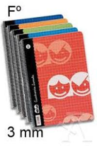 CUADERNO LAMELA 3MM FOLIO ESPIRAL