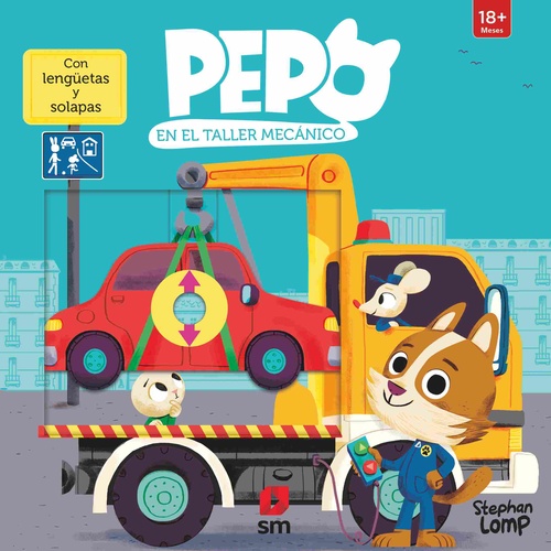 PEPO EN EL TALLER MECÁNICO. CON LENGÜETAS Y SOLAPAS