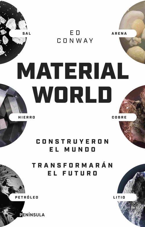 MATERIAL WORLD. ARENA, SAL, ACERO, COBRE, PETRÓLEO Y LITIO.  CONSTRUYERON EL MUNDO. TRANSFORMARÁ