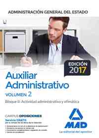 2. TEMARIO. AUXILIAR ADMINISTRATIVO ADMINISTRACION GENERAL ESTADO