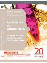 TEMARIO, TEST. AYUDANTES DE LABORATORIO INSTITUTO NACIONAL TOXICOLOGÍA