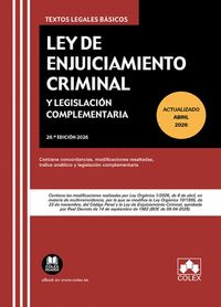 LEY DE ENJUICIAMIENTO CRIMINAL Y LEGISLACIÓN COMPLEMENTARIA (28º ED)