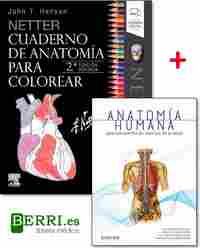 LOTE. NETTER. CUADERNO ANATOMIA PARA COLOREAR +  ANATOMIA HUMANA PARA ESTUDIANTES.