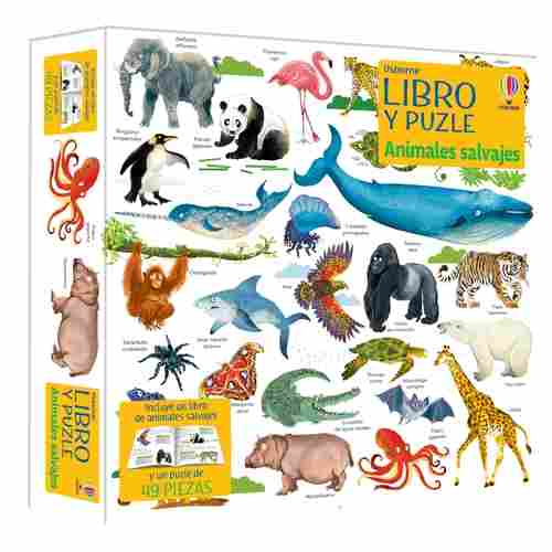 ANIMALES SALVAJES. LIBRO Y PUZLE.