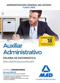AUXILIAR ADMINISTRATIVO DEL ESTADO. PRUEBA INFORMÁTICA