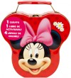 MINNIE MOUSE. CAJITA METÁLICA.1 CUENTO. 1 LIBRO DE ACTIVIDADES. 4 LÁPICES DE COLORES.