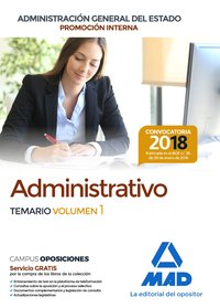 ADMINISTRATIVO ADMINISTRACIÓN DEL ESTADO (PROMOCIÓN INTERNA). TEMARIO 1