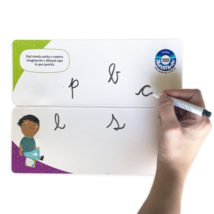 CURSIVA. 6 AÑOS. ABREMENTE. ESCRIBIR Y BORRAR