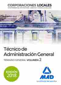 2 TEMARIO GENERAL. TÉCNICO DE ADMINISTRACIÓN GENERAL DE CORPORACIONES LOCALES