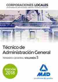 3. TEMARIO GENERAL. TÉCNICO  DE ADMINISTRACIÓN GENERAL DE CORPORACIONES LOCALES.