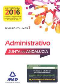 1. TEMARIO. ADMINISTRATIVO JUNTA ANDALUCIA . TURNO LIBRE