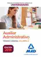 2. AUXILIAR ADMINISTRATIVO DE UNIVERSIDADES. TEMARIO GENERAL