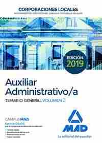 2. TEMARIO. AUXILIAR ADMINISTRATIVO CORPORACIONES LOCALES.