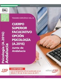 CUERPO SUPERIOR FACULTATIVO PSICOLOGIA ESPECIFICO VOL. III