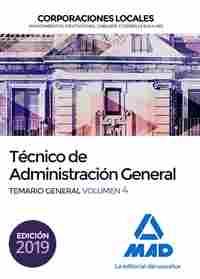 4. TÉCNICO DE ADMINISTRACIÓN GENERAL DE CORPORACIONES LOCALES. TEMARIO GENERAL