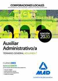 AUXILIAR ADMINISTRATIVO/A DE CORPORACIONES LOCALES. TEMARIO 1