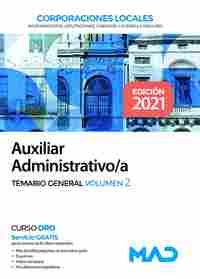 AUXILIAR ADMINISTRATIVO/A. TEMARIO GENERAL 2. CORPORACIONES LOCALES