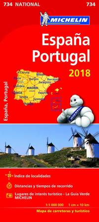 734. ESPAÑA - PORTUGAL. MAPA CARRETERAS 2018