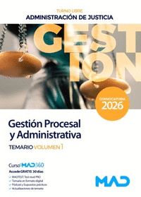 GESTIÓN PROCESAL Y ADMINISTRATIVA, TEMARIO, 2. TURNO LIBRE. ADMINISTRACIÓN DE JUSTICIA