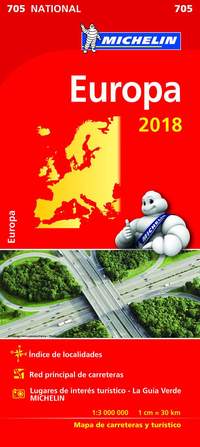 705. MAPA CARRETERA. EUROPA 2018
