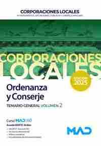 CORPORACIONES LOCALES. ORDENANZA Y CONSERJE. TEMARIO GENERAL, 2