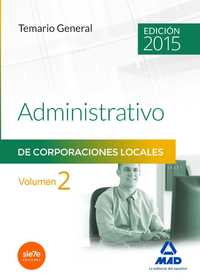 TEMARIO 2. ADMINISTRATIVO CORPORACIONES LOCALES (ED. 2015)