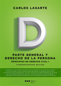 (23º) PRINCIPIOS DE DERECHO CIVIL I. PARTE GENERAL Y DERECHO DE LA PERSONA