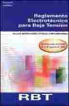 RBT. REGLAMENTO ELECTROTECNICO PARA BAJA TENSION (ED. 2002)