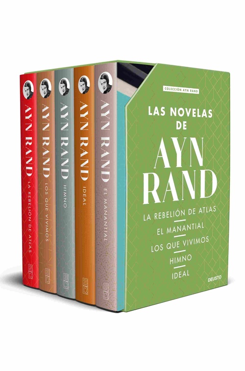 ESTUCHE AYN RAND: REBELION DE ATLAS. MANANTIAL. LOS QUE VIVIMOS. HIMNO. IDEAL