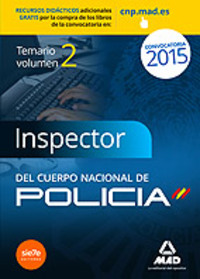 2. TEMARIO INSPECTOR DEL CUERPO NACIONAL DE POLICIA: CIENCIAS JURÍDICAS. CONVOCATORIA 2015