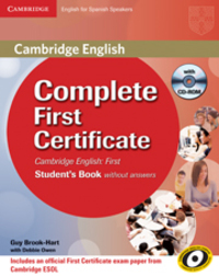 (2ª) SB. COMPLETE FIRST (FCE) , WITHOUT ANSWERS (+ CD-ROM) B2: UPPER-INTERMEDIATE. EXAM 2015