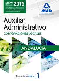 1. AUXILIAR ADMINISTRATIVO CORPORACIONES LOCALES ANDALUCIA. TEMARIO