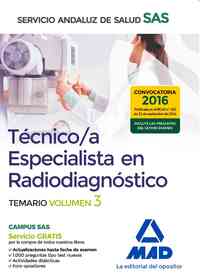 3. TÉCNICO/A ESPECIALISTA EN RADIODIAGNÓSTICO. TEMARIO. SAS