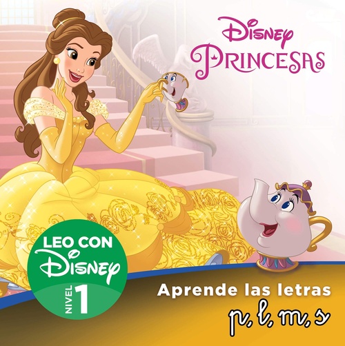 APRENDE LAS LETRAS P,L,M,S. LEO CON DISNEY - NIVEL 1. DISNEY PRINCESAS. BELLA