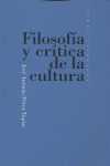 FILOSOFIA Y CRITICA DE LA CULTURA