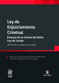 LEY DE ENJUICIAMIENTO CRIMINAL 38ª EDICIÓN