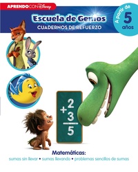 DISNEY SUMAS. MATEMATICAS. ESCUELA DE GENIOS. CUADERNOS DE REFUERZO.