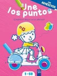 UNE LOS PUNTOS CON ADHESIVOS. ROSA. DEL 1 AL 50