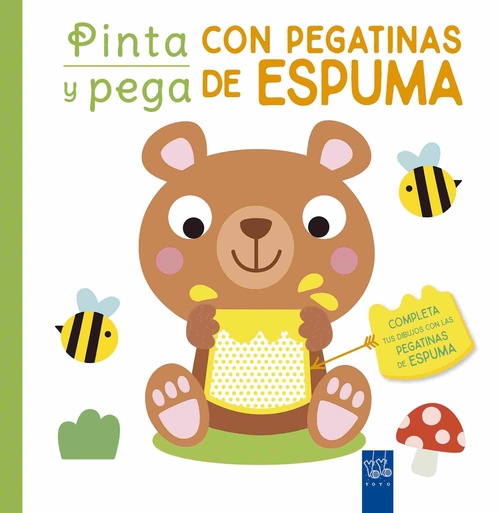 PINTA Y PEGA CON PEGATINAS DE ESPUMA. VERDE