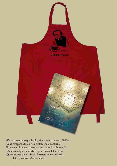 PACK EDGAR ALLAN POE: LIBRO EL SILENCIO Y OTROS POEMAS + DELANTAL MAX