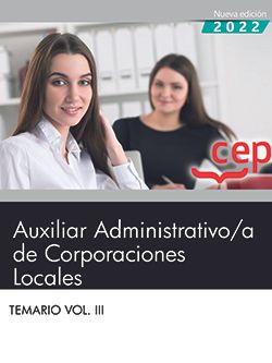 AUXILIAR ADMINISTRATIVO/A DE CORPORACIONES LOCALES. TEMARIO III