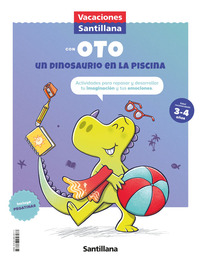 CON OTO. UN DINOSAURIO EN LA PISCINA. VACACIONES 3-4 AÑOS
