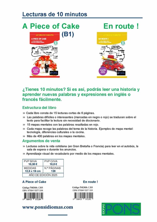 LECTURAS DE 10 MINUTOS. A PIECE OF CAKE. ...Y OTROS RELATOS CORTOS DE LA VIDA COTIDIANA BRITÁNICA