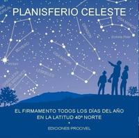 PLANISFERIO CELESTE. FIRMAMENTO TODO EL AÑO LATITUD 40ª NORTE