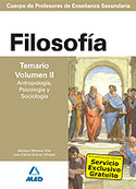 II. FILOSOFÍA:ANTROPOLOGÍA, PSICOLOGÍA Y SOCIOLOGÍA.TEMARIO SECUNDARIA