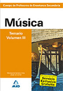 III. MÚSICA.TEMARIO. PROFESORES SECUNDARIA