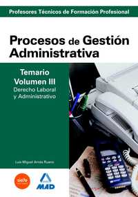 III. TEMARIO TÉCNICOS FORMACIÓN PROFESIONAL. PROCESOS GESTION ADMINIST