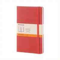LIBRETA CLASICA TAPA DURA NARANJA CORAL L RAYADA
